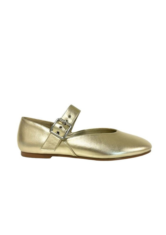 LEVI METALLIC BALLETINA FLAT Gold