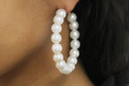 Pearl Hoop Earrings JEWELRY