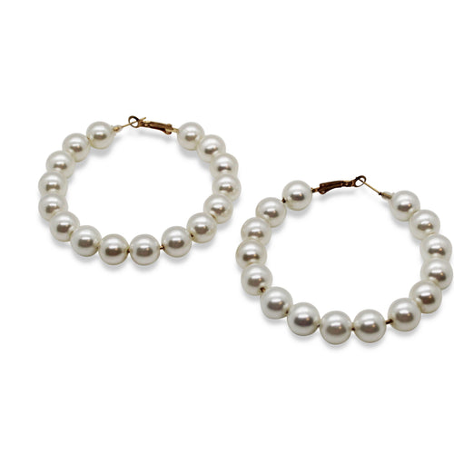 Pearl Hoop Earrings JEWELRY