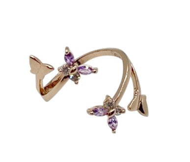 Crystal Butterfly Ring