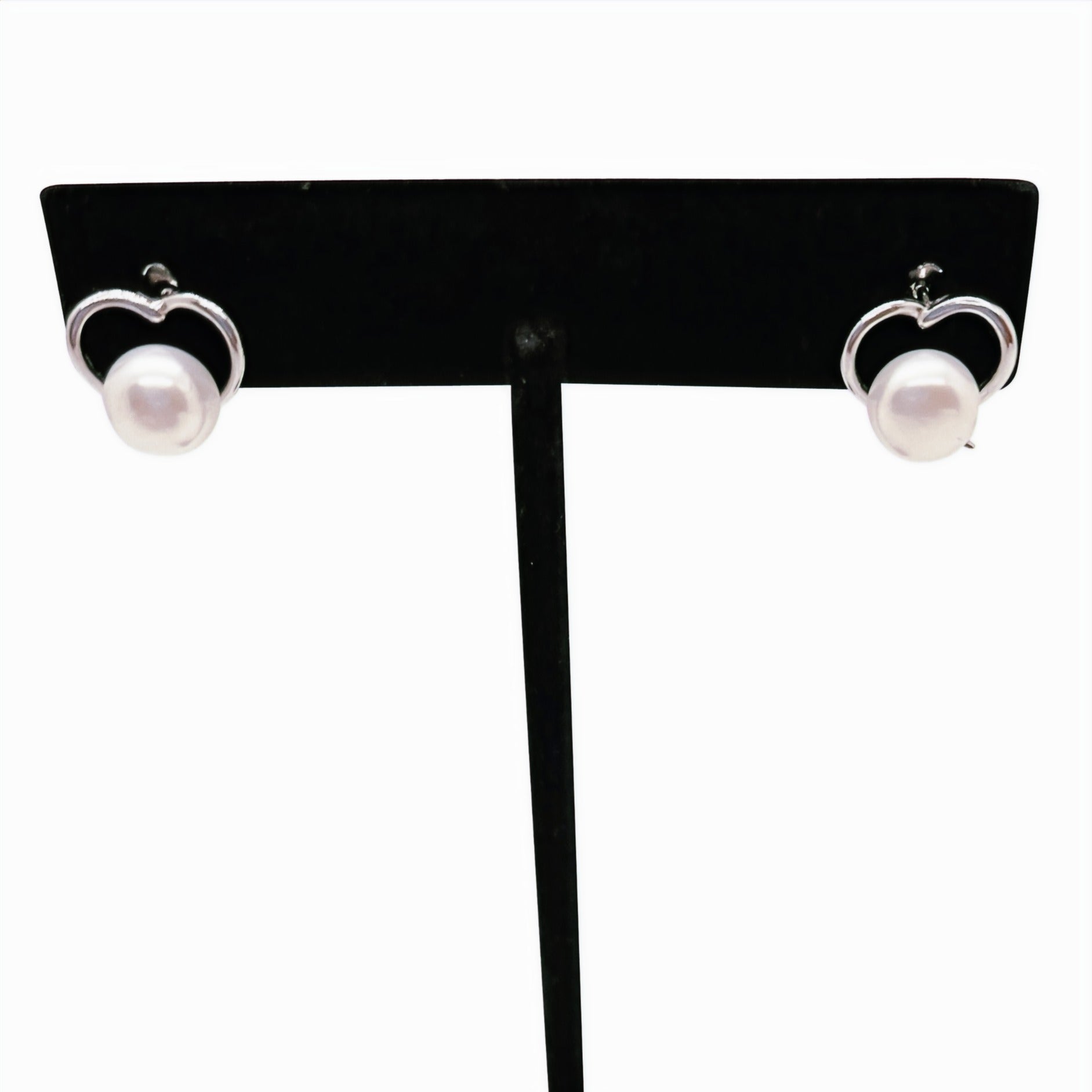 Heart of Gold Pearl Studs JEWELRY