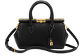 Black Structured Satchel Handbag – Lumivelle Celeste | Glam Society