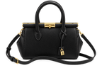 Black Structured Satchel Handbag – Lumivelle Celeste | Glam Society